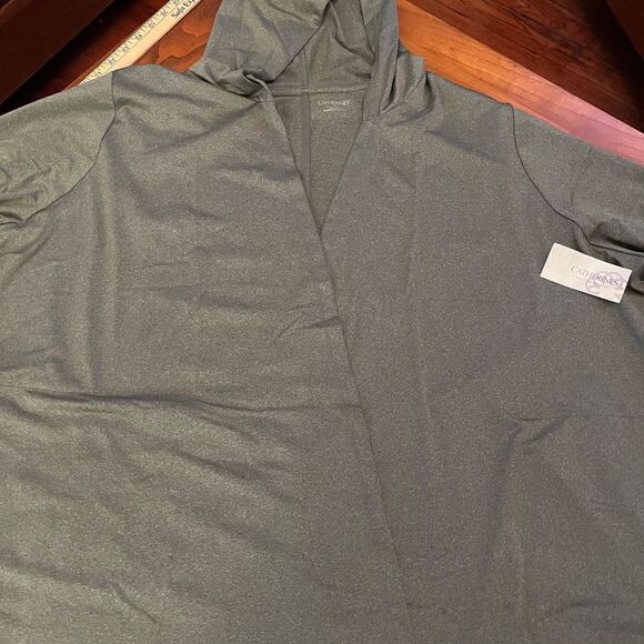 NEW Catherines 4XL Gray Jacket Cardigan 2 pockets - Picture 2 of 16